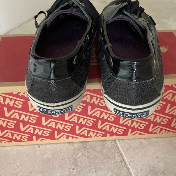 Black sequin Sperry slip on - Picture 3 of 3